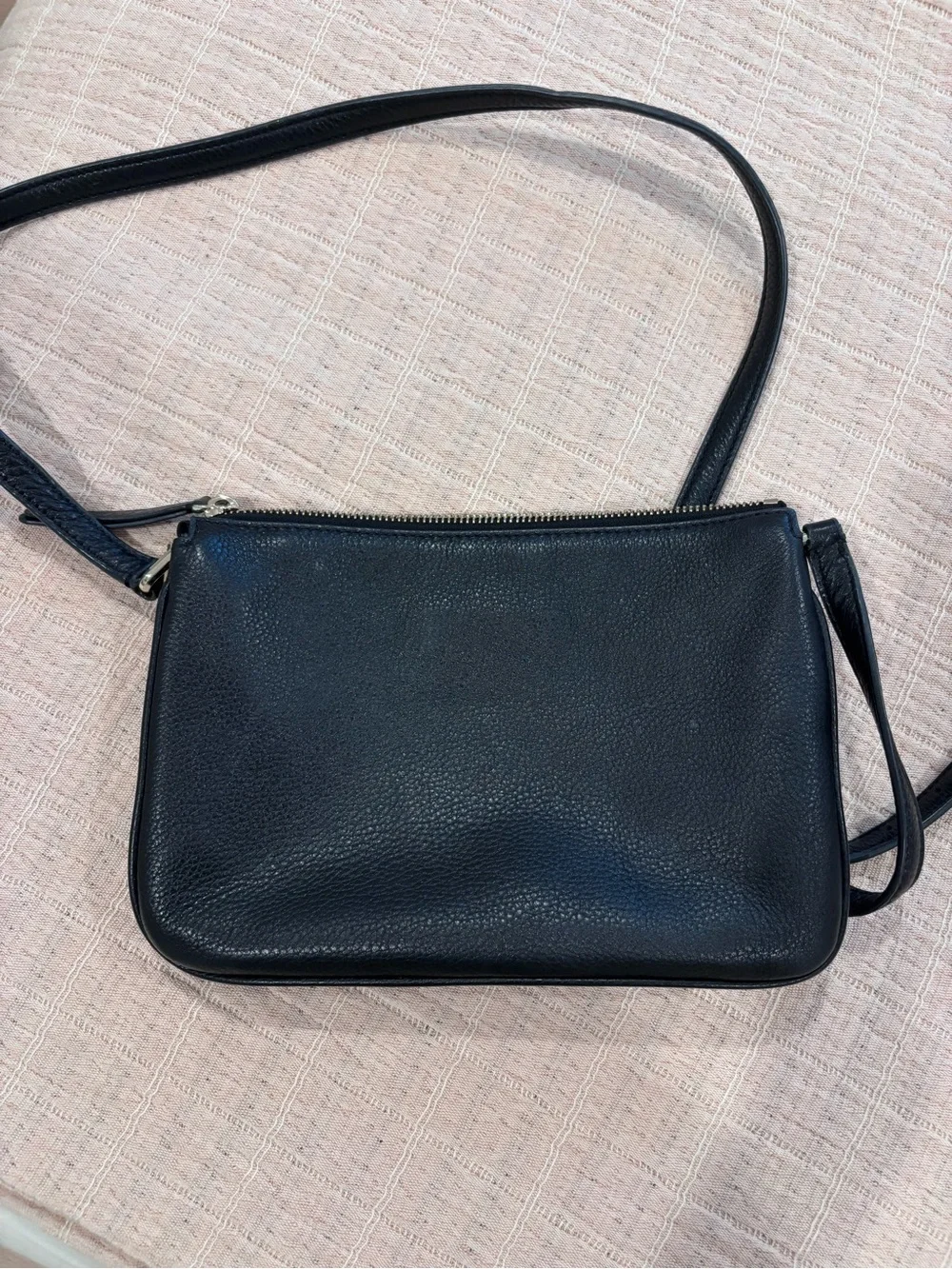 kate spade Black Pebbled Leather Crossbody with Gold Hardware